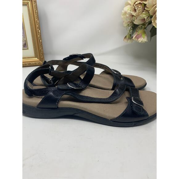 Taos Beauty 2 Black Leather Strappy Hook & Loop Buckles 9 - Picture 5 of 9